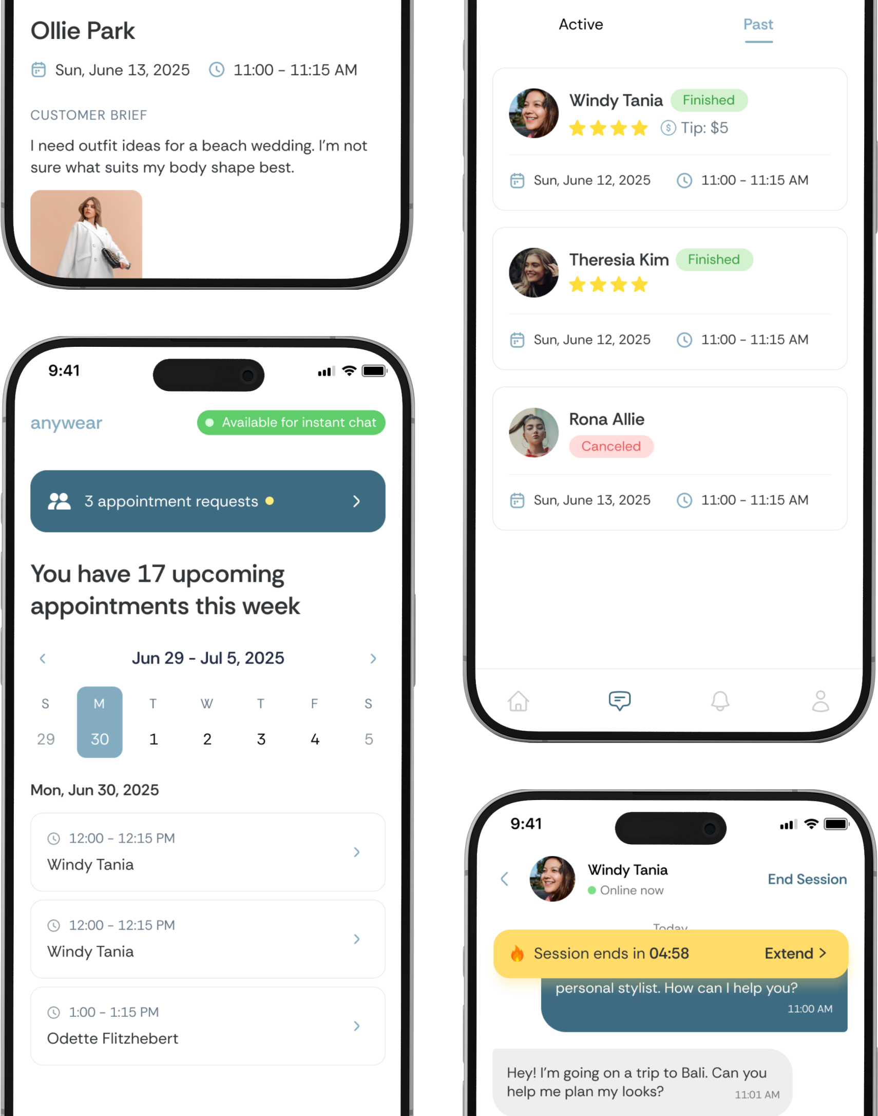 Anywear app CTA mockup